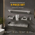 Bathroom accessories set stainless steel/ non-magnet 4 piece
