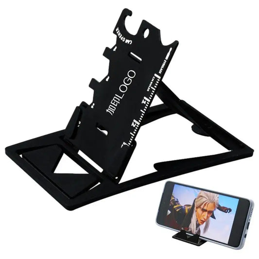 Stainless Steel Credit Card Multitool with Phone Stand