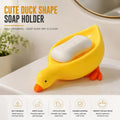 Cute Duck Shape Soap Holder Self Draining Soap Dish Bathroom Soap Box