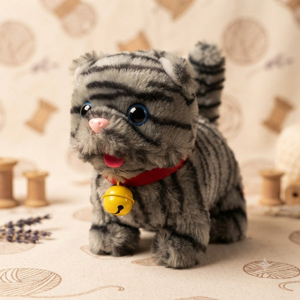 Mini Cute Walking Plush Cat With Sound