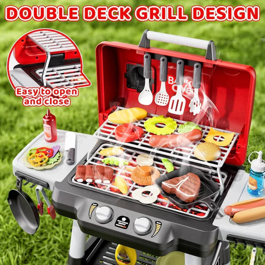 31Pcs DIY Pretend Play Kids Barbecue Grill Set