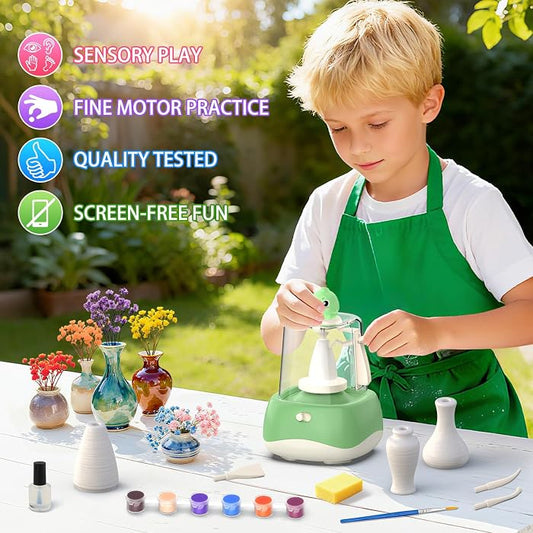 Kids Electric Dinosaur Pottery Machine & Painting Kit