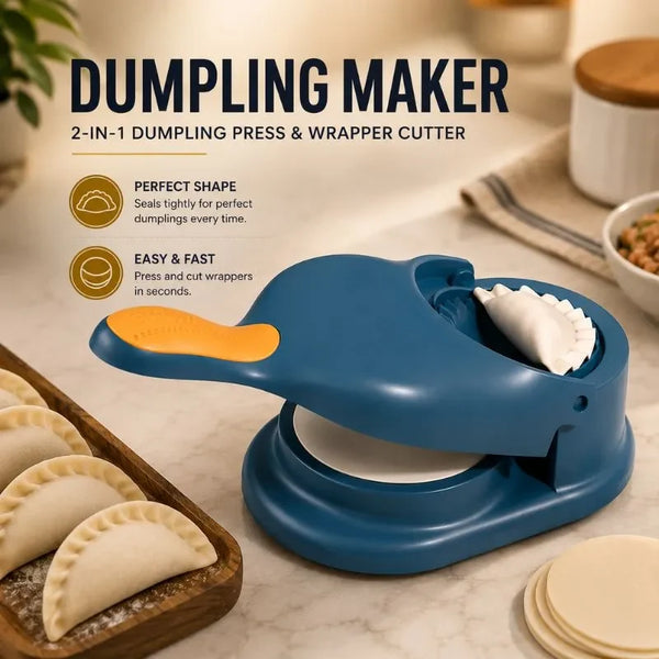 Dumpling Maker / Samosa Maker – 2-in-1 Dumpling Press & Wrapper Cutter