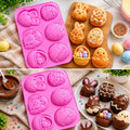 Silicone Chocolate & Candy Mold with Easter Bunny and Egg Shapes