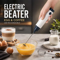 Electric Rechargeable Egg & Coffee Beater – USB Handheld Milk Frother & Mini Mixer