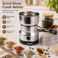 Electric Stainless Steel Coffee, Spice & Dry Food Grinder