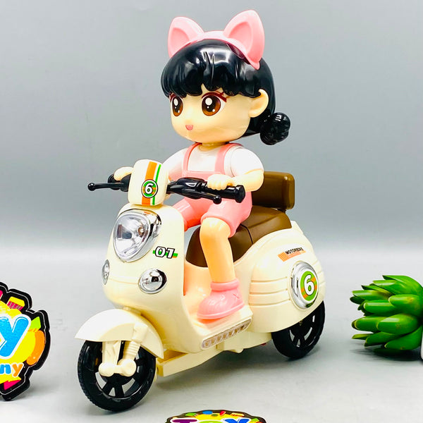 Electric Girl Stunt Tricycle With Light & Music