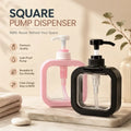 Empty Lotion Pump Bottle Square Plastic Shampoo Body Wash Dispenser