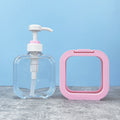 Empty Lotion Pump Bottle Square Plastic Shampoo Body Wash Dispenser