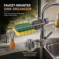 Faucet-Mounted Sink Organizer Rack – Sponge & Scrubber Holder