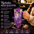 Floral Vacuum Insulated Travel Tumbler – 304 Stainless Steel Hot & Cold Mug