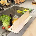 Foldable Kitchen Sink Splash Guard with Organizer