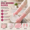 Full Arm Dish Washing Gloves Waterproof Non-Slip Kitchen Cleaning Gloves