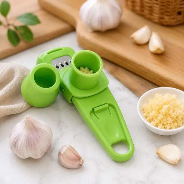 2-in-1 Garlic & Ginger Mini Grater – Easy Press Kitchen Grinder