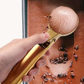 Gold Stainless Steel Ice Cream Scoop with Trigger Release