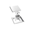 Custom square SUS304 Stainless Steel Clean Out Shower Anti Smell Floor Waste Drain for Bathroom
