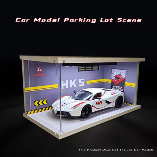 1:24 HKS Car Garage With Clear Acrylic Cover