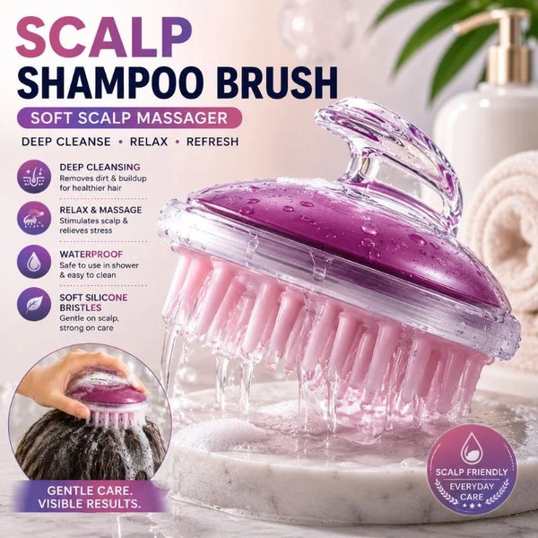 Hair Shampoo Brush Soft Scalp Massager – Waterproof Scalp Care Brush for Hair Washing