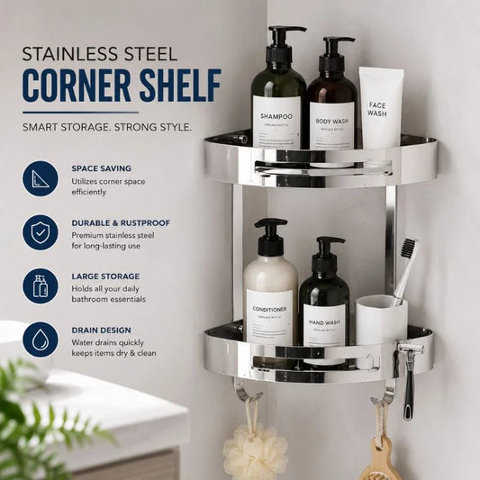 Hot Popular Bathroom Corner Shelves Wall Mounted Stainless Steel