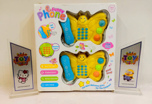Funny Realistic Butterfly Telephone Set for Kids with Wire