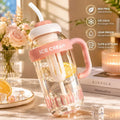 Ice Tumbler Water Bottle with Straw & Handle – 1300ml