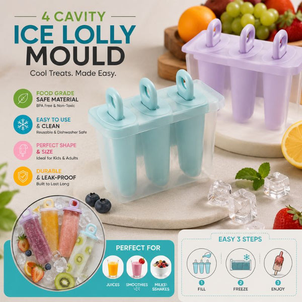 Ice Lolly Mould Set – Homemade Popsicle Maker | Fill, Freeze & Enjoy