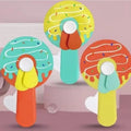 Kids Donut Hand Press Mini Fan Toy – Portable Cooling Fan (Pack of 3)