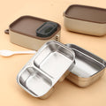 Kids Lunch Box 304 Stainless Steel 2 Layer Leakproof Bento Food Container with Handle