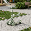 Kids Adjustable Height Seat Scooter With Light & Music - Green