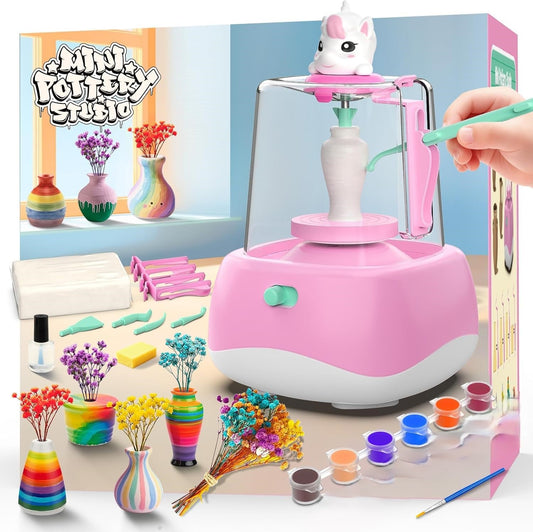 Kids Electric Unicorn Pottery Machine & Painting Kit