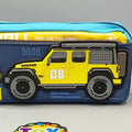 Kids Jeep Themed Pencil Pouch - Yellow