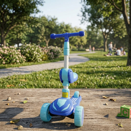 Kids Modern Seat Scooter With Light & Music - Blue