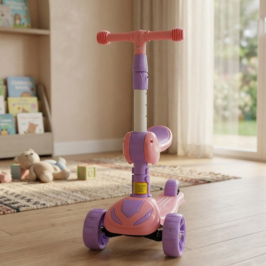 Kids Modern Seat Scooter With Light & Music - Pink