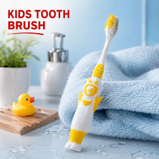 Kids Soft Bristle Toothbrush - Cartoon Grip Manual Toothbrush for Boys & Girls