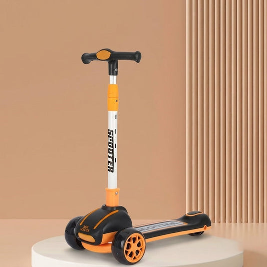 Kids Trendy Adjustable Height Scooter With Light & Music -  Black