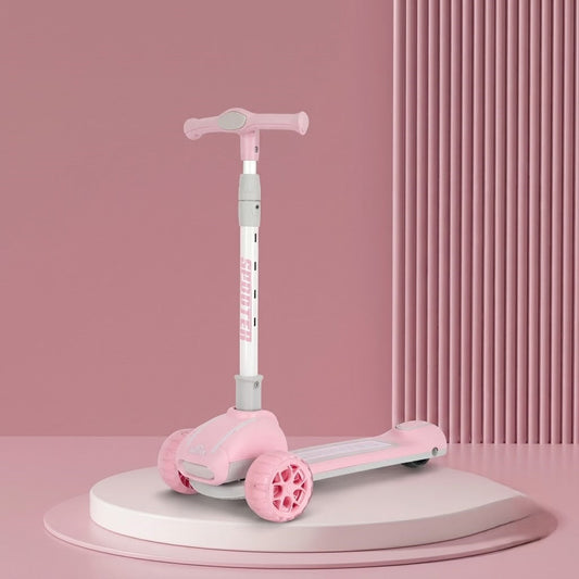 Kids Trendy Adjustable Height Scooter With Light & Music - Pink