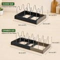 Kitchen Expandable Pot & Pan Organizer Rack with 7 Adjustable Dividers
