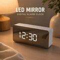 LED Mirror Digital Alarm Clock with Temperature Display
