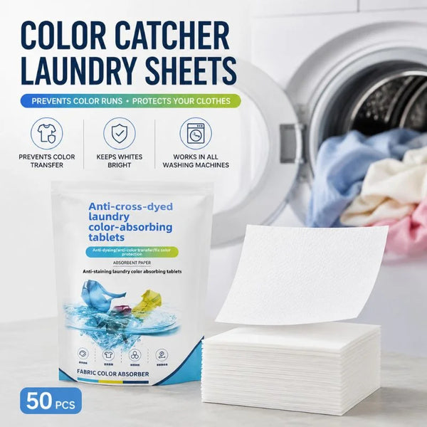 Laundry Color Catcher Sheets 50pcs Anti Dye Transfer Color Absorbing Paper for Washing Machine
