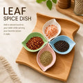 Leaf Shape PVC Spice Dish Set – Multipurpose Serving Bowls for Salt, Pepper & Snacks