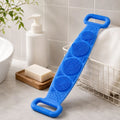 Long Handle Silicone Bath Brush with Strap – Back Scrubber & Body Massager