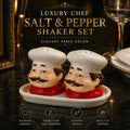 Luxury Chef Ceramic Salt & Pepper Shaker Set – Elegant Table Décor