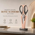 Magnetic Kitchen Bone Scissors with Stand – Heavy-Duty Multipurpose Food Shears