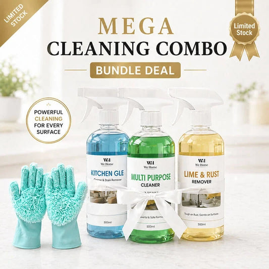 Mega Cleaning Combo – 3 Powerful Cleaners + Silicone Washing Gloves