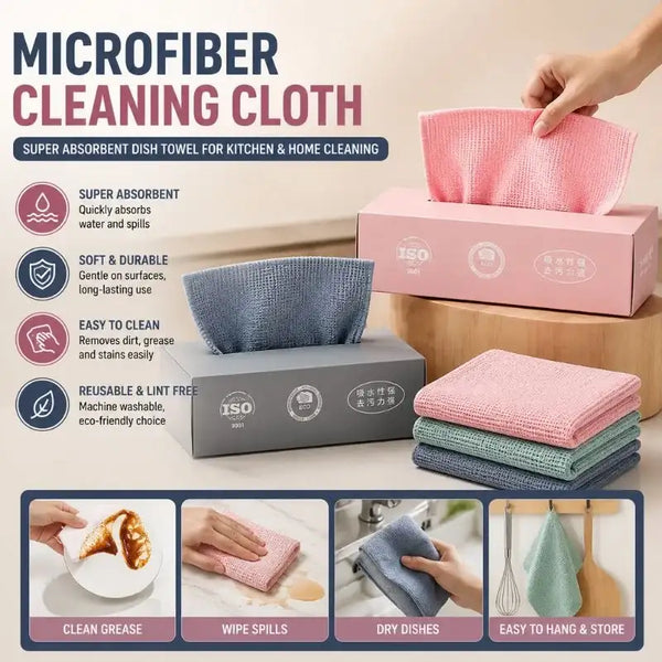 Microfiber Kitchen Cleaning Cloth Super Absorbent Dish Towel for Kitchen Home Cleaning