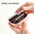 Mini Jewelry Storage Box with Mirror Portable Plastic Organizer Case