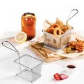 Mini Stainless Steel Fry Basket - Restaurant-Style Snack Serving Basket