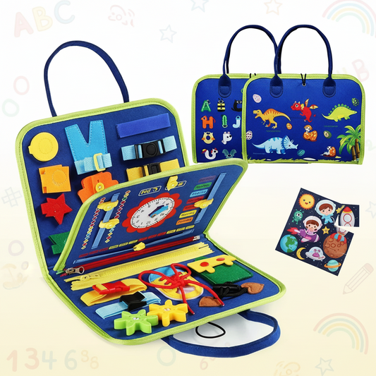 Montessori Kids Multi-functional Activity Busy Book - Blue