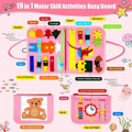 Montessori Kids Multi-functional Activity Busy Book - Pink