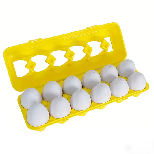 Montessori Number Matching Eggs With Storage Box - 12Pcs